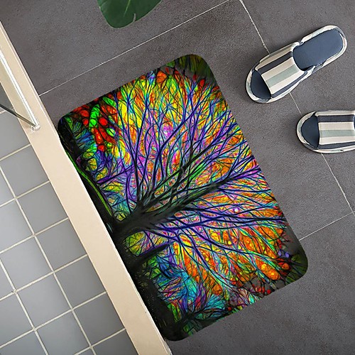 

Creative 3D Printing Multicolored Floor Field Hallway Carpet and Rugs for Bedroom Living Room Carpet Kitchen Bathroom Anti-Slip Floor Mats
