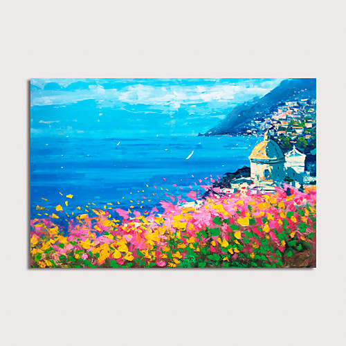 

Oil Painting Hand Painted Horizontal Landscape Modern Stretched Canvas