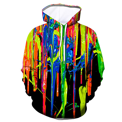 

Men's Hoodie Graphic Rainbow Hooded Daily Going out 3D Print Hoodies Sweatshirts Rainbow