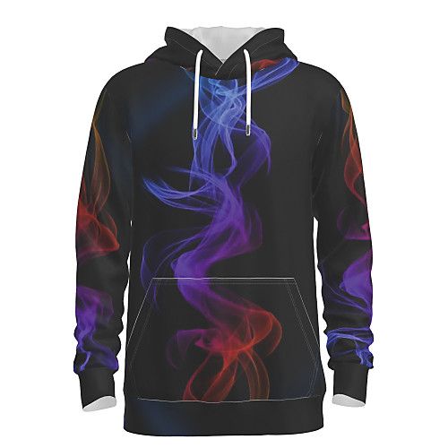 

Men's Daily Pullover Hoodie Sweatshirt Abstract Graphic Hooded Basic Hoodies Sweatshirts Black