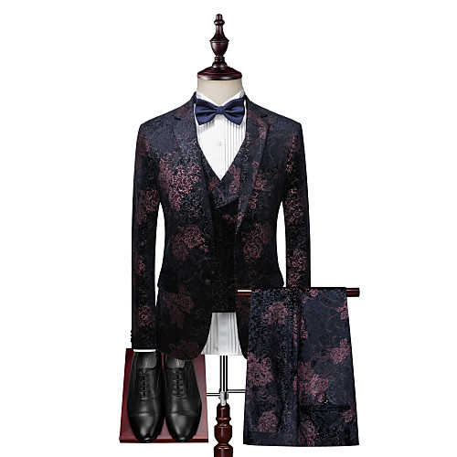 

Tuxedos Tailored Fit / Standard Fit Notch Single Breasted Two-buttons Cotton Blend / Cotton / Polyester Floral / Botanical