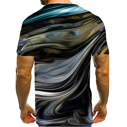 

Men's T shirt Graphic Short Sleeve Daily Tops Basic Elegant Black
