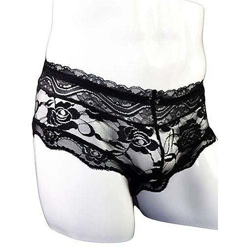 

Men's 1 Piece Basic Boxers Underwear - Normal Low Waist Black Blushing Pink L XL XXL