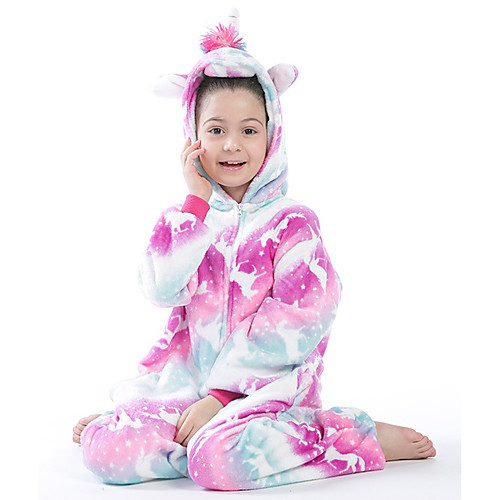 

Kid's Kigurumi Pajamas Unicorn Flying Horse Onesie Pajamas Flannelette Rainbow Cosplay For Boys and Girls Animal Sleepwear Cartoon Festival / Holiday Costumes / Leotard / Onesie