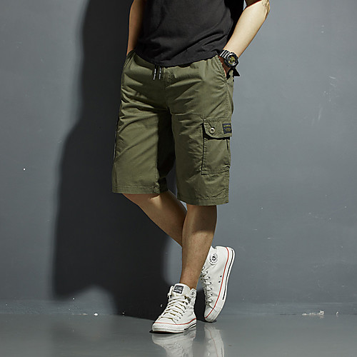 

Men's Hiking Shorts Hiking Cargo Shorts Solid Color Summer Outdoor 12 Loose Breathable Quick Dry Soft Sweat-wicking Cotton Shorts Bottoms Black Army Green Khaki Hunting Fishing Climbing S M L XL XXL
