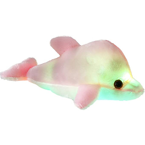 

Stuffed Animal Plush Toy Dolphin Lighting Gift Glow in the Dark Plush Imaginative Play, Stocking, Great Birthday Gifts Party Favor Supplies Boys and Girls Kid's