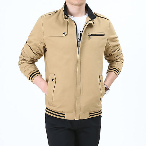 

Men's Hiking Jacket Hiking Windbreaker Military Tactical Jacket Outdoor Solid Color Thermal Warm Lightweight Windproof Breathable Jacket Cotton Hunting Climbing Camping / Hiking / Caving Dark Brown