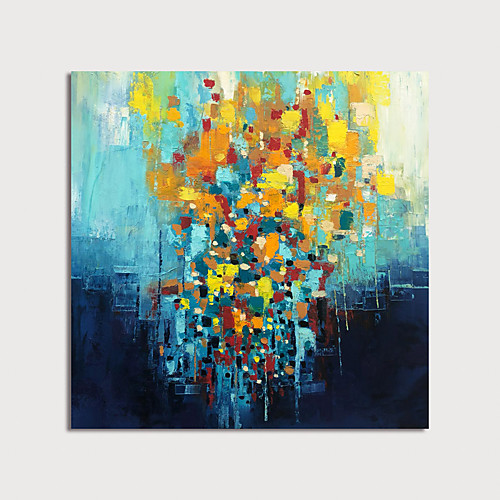 

Oil Painting Hand Painted Square Abstract Modern Stretched Canvas