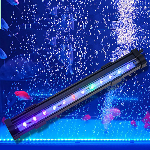 

Waterproof Aquarium Fish Tank LED Lightings Bubble Colorful Light Bar Strip Light Lamp 100-240V