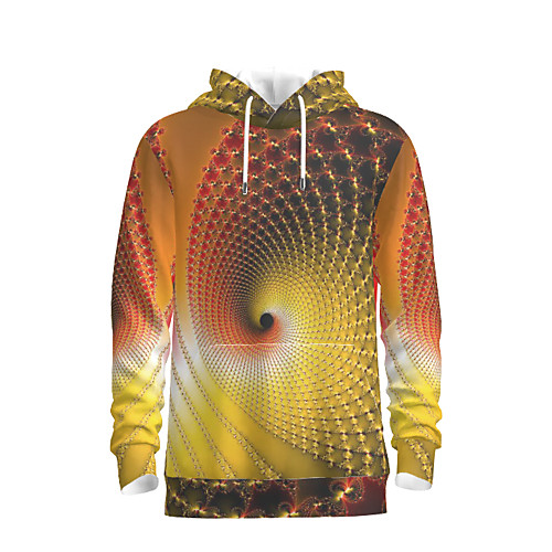 

Men's Daily Pullover Hoodie Sweatshirt Abstract Graphic Hooded Basic Hoodies Sweatshirts Orange