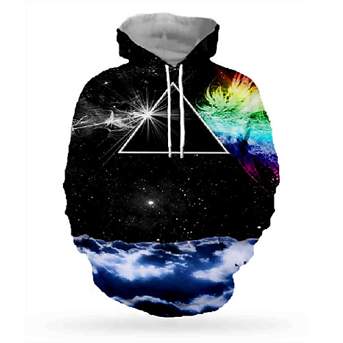

Men's Hoodie Galaxy Graphic Daily Going out 3D Print Basic Streetwear Hoodies Sweatshirts Black