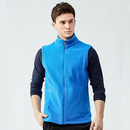 

Men's Hiking Vest / Gilet Fishing Vest Hiking Fleece Jacket Winter Outdoor Solid Color Thermal Warm Lightweight Breathable Quick Dry Top Hunting Fishing Climbing White Black Purple Red Sky Blue