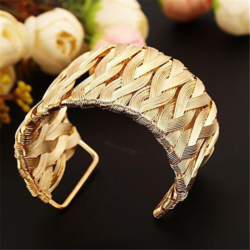 

Women's Cuff Bracelet Hollow Out Fashion Fashion Alloy Bracelet Jewelry Gold For Gift Date Festival