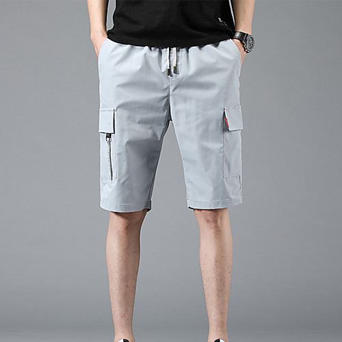 

Men's Hiking Shorts Hiking Cargo Shorts Solid Color Summer Outdoor 10 Loose Breathable Soft Sweat-wicking Multi-Pocket Shorts Bottoms White Black Grey Khaki Hunting Fishing Climbing M L XL XXL XXXL