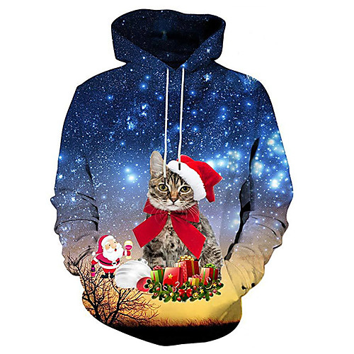 

Men's Pullover Hoodie Sweatshirt Graphic Daily Weekend 3D Print Basic Casual Hoodies Sweatshirts Royal Blue
