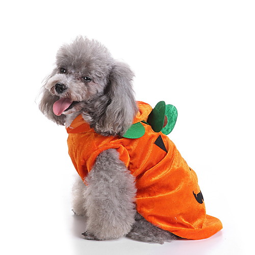 

Dog Halloween Costumes Costume Shirt / T-Shirt Pumpkin Casual / Sporty Cute Christmas Party Dog Clothes Puppy Clothes Dog Outfits Breathable Yellow Costume for Girl and Boy Dog Polyester S M XL
