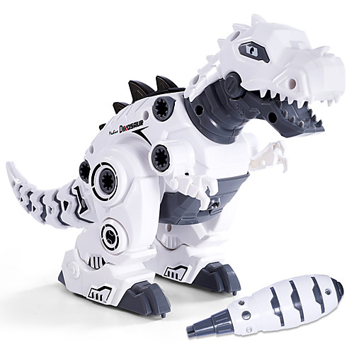 

Dinosaur Toy Electric Toys Dinosaur Sounds Lights Walking DIY Simulation Assembly Plastic Kid's Triceratops Tyrannosaurus Rex Lay Eggs Party Favors, Science Gift Education Toys for Kids and Adults