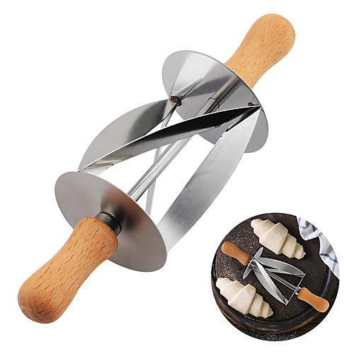 

Stainless Steel Rolling Croissant Cutter Dough Pastry Cutter 1Pc