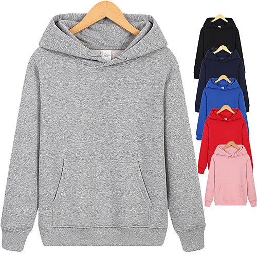 

Men's Hoodie Pullover Black White Blue Pink Pure Color Drawstring Pocket Cowl Neck Fleece Cotton Solid Color Cool Sport Athleisure Hoodie Top Long Sleeve Breathable Soft Comfortable Exercise / Winter