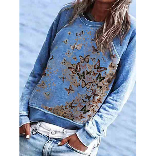 

Women's Pullover Sweatshirt Animal Daily Basic Hoodies Sweatshirts Cotton Loose Oversized Green