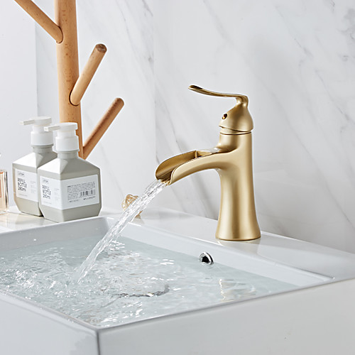 

Bathroom Sink Faucet - Waterfall Painted Finishes Centerset Single Handle One HoleBath Taps