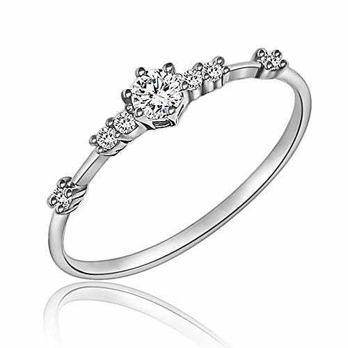 

7 tiny diamond pieces of exquisite ring stacking rings for women small fresh style ladies cubic zirconia simulated diamond ring jewelry | gold silver rings for women US Size 5-10
