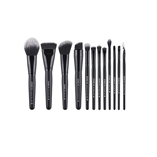 

Professional Makeup Brushes 12pcs Soft Full Coverage Synthetic Comfy Artificial Fibre Brush Aluminium Alloy 7005 / Wooden / Bamboo for Makeup Brushes Eyeliner Brush Blush Brush Foundation Brush