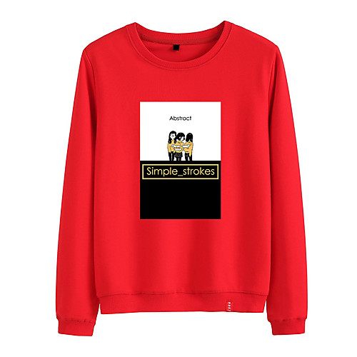 

Women's Sweatshirt Pullover Black White Pink Cartoon Crew Neck Cotton Cartoon Cute Sport Athleisure Sweatshirt Top Long Sleeve Breathable Warm Soft Comfortable Everyday Use Causal Exercising General