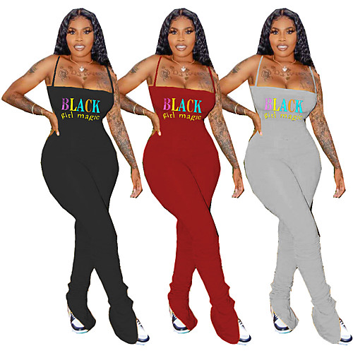 

Women's Workout Jumpsuit Fashion Black Red Gray Yoga Fitness Gym Workout Bodysuit Sleeveless Sport Activewear Tummy Control Butt Lift Breathable Quick Dry Stretchy