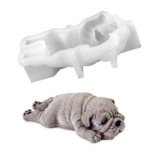 

Cute Dog Silicone Mold Mousse Cake 3D Shar Pei Mould Ice Cream Jello Pudding Blast Chilling Tool DIY Fondant Decoration