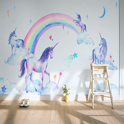 

Art Deco Custom Self Adhesive Mural Wallpaper Children Cartoon Tianma Suitable For Bedroom Living Room Coffee Shop Restaurant Hotel Wall Decoration Art