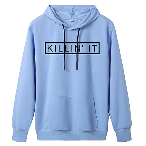 

Women's Hoodie Pullover Artistic Style Hoodie Letter Printed Sport Athleisure Hoodie Top Long Sleeve Warm Soft Oversized Comfortable Everyday Use Exercising General Use / Winter