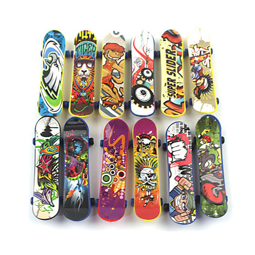 

12 pcs Finger skateboards Mini fingerboards Finger Toys Plastic Professional Office Desk Toys Cool Kid's Teen Unisex Party Favors for Kid's Gifts