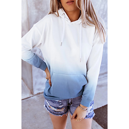 

Women's Pullover Hoodie Sweatshirt Tie Dye Daily Basic Hoodies Sweatshirts Blue Red Green