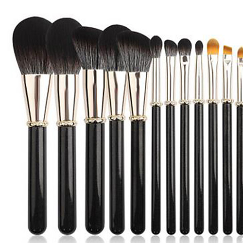 

Professional Makeup Brushes 12pcs Professional Soft Full Coverage Comfy Goat Hair Brush Wooden / Bamboo for Blush Brush Foundation Brush Makeup Brush Eyeshadow Brush