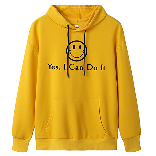 

Women's Pullover Hoodie Sweatshirt Slogan Daily Weekend Basic Casual Hoodies Sweatshirts White Black Blue