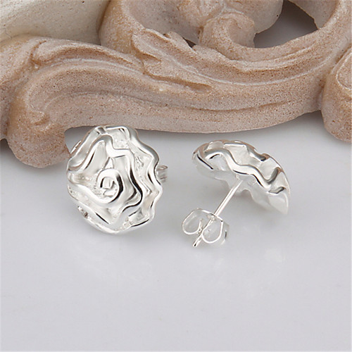 

Women's Earrings Classic Petal Fashion Silver Plated Earrings Jewelry Silver For Party Evening Street Gift Formal Date 1 Pair