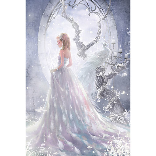 

1000 pcs Princess Snowflake Peacock Jigsaw Puzzle Adult Puzzle Home Entertainment Wooden Kid's Adults' Toy Gift