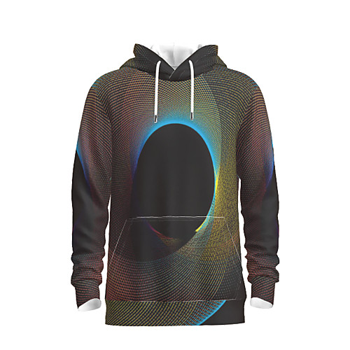 

Men's Daily Pullover Hoodie Sweatshirt Abstract Graphic Hooded Basic Hoodies Sweatshirts Black