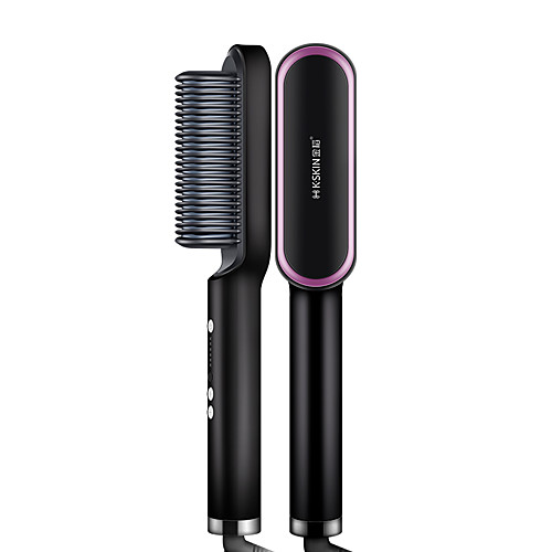 

KSKIN Hair Straightener Brush Hair Straightening Iron with Built-in Comb, 20s Fast Heating 5 Gears Settings Anti-Scald Perfect for Professional Salon at Home KD380