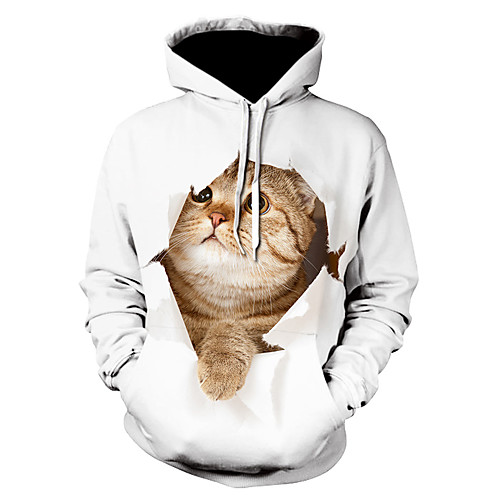 

Men's Hoodie Graphic Hooded Holiday Weekend Casual Hoodies Sweatshirts White