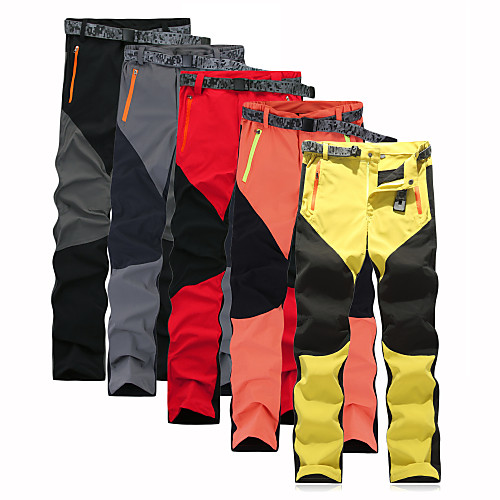 

Men's Hiking Pants Patchwork Summer Outdoor Regular Fit Waterproof Breathable Quick Dry Ultra Light (UL) Pants / Trousers Bottoms Black Yellow Red Grey Orange Camping / Hiking Fishing Climbing M L XL