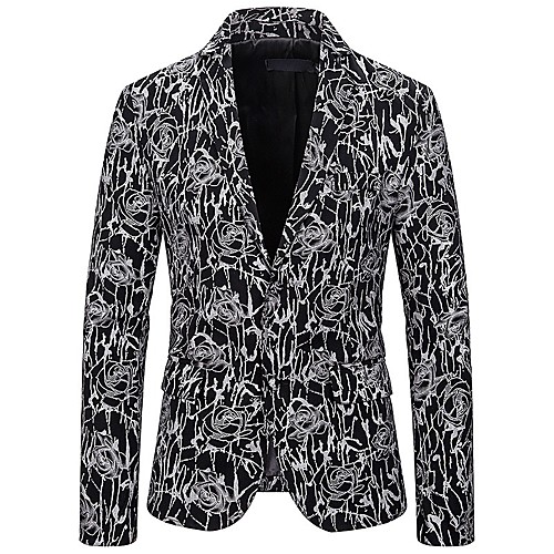 

Gold / Silver Regular Fit Polyester Men's Suit - Notch lapel collar