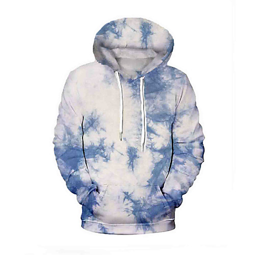 

Men's Daily Hoodie Tie Dye Graphic Hooded Basic Hoodies Sweatshirts White