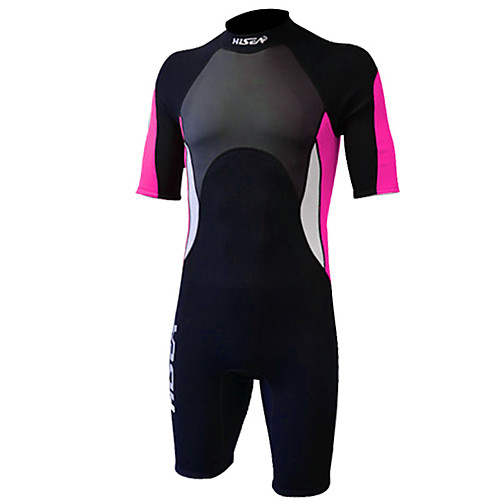 

HISEA Women's Shorty Wetsuit 3mm SCR Neoprene Diving Suit Thermal Warm Waterproof Zipper Short Sleeve Back Zip - Diving Water Sports Patchwork Autumn / Fall Winter Spring / Micro-elastic