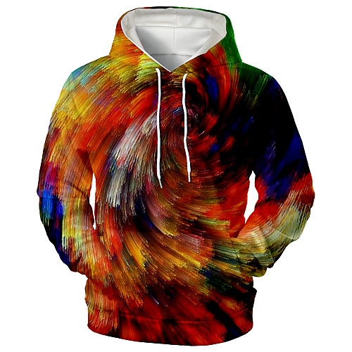 

Men's Hoodie Graphic Daily Going out 3D Print Sports & Outdoors Hoodies Sweatshirts Yellow