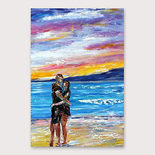 

Oil Painting Hand Painted Vertical Abstract People Modern Stretched Canvas