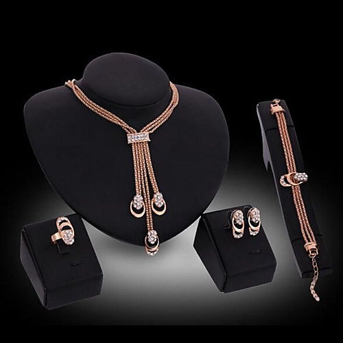 

Women's Jewelry Set Bridal Jewelry Sets Tassel Fringe Precious Fashion Gold Plated Earrings Jewelry Gold For Christmas Wedding Party Evening Gift Formal 1 set