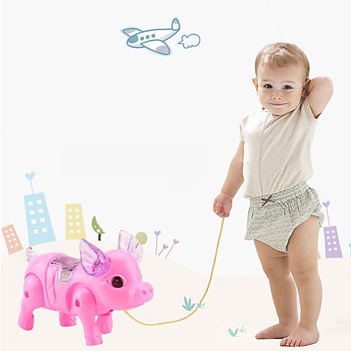 

1pc Electronic Pet Funny Robot Pig Children Toys LED Light Luminous Music Electric Walking Pig Educational Toys for Kids Child Gift