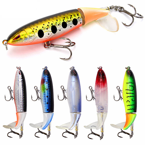 

1 pcs Fishing Lures Whopper Plopper Rotating Tail Floating Bass Trout Pike Sea Fishing Jigging Fishing Freshwater Fishing